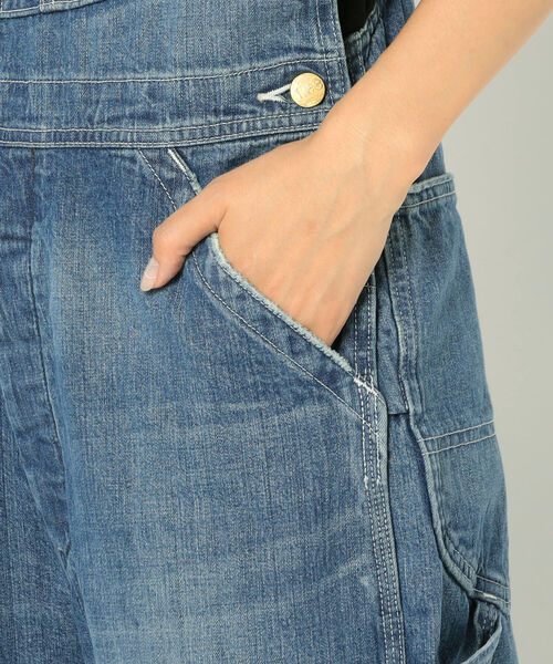FREDY&GLOSTER（フレディアンドグロスター）の「【Lee/リー】OVERALLデニムサロペット（サロペット/オーバーオール・レディース・ライトブルー/オフホワイト・FREE）」の3枚目の写真