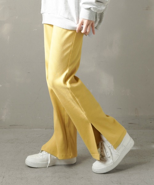 SPINNS（スピンズ）の「【ZOZO限定カラー&サイズ展開】リブ フレア イージーパンツ（その他パンツ・レディース・ミント/ブルー/アッシュ/オレンジ/イエロー/アイボリー/ブラック/グリーン/ベージュ/ピンク・M/S）」の8枚目の写真