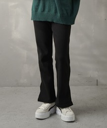 SPINNS | 【10色展開】リブ フレア スリットパンツ(その他パンツ)