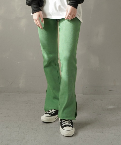 SPINNS（スピンズ）の「【ZOZO限定カラー&サイズ展開】リブ フレア イージーパンツ（その他パンツ・レディース・ミント/ブルー/アッシュ/オレンジ/イエロー/アイボリー/ブラック/グリーン/ベージュ/ピンク・M/S）」の13枚目の写真