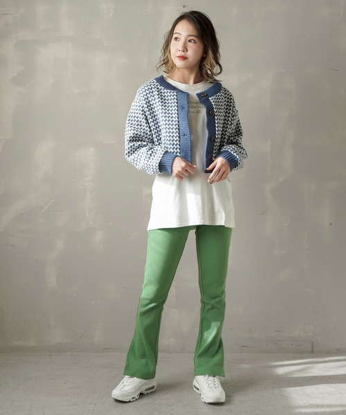 SPINNS（スピンズ）の「【ZOZO限定カラー&サイズ展開】リブ フレア イージーパンツ（その他パンツ・レディース・ミント/ブルー/アッシュ/オレンジ/イエロー/アイボリー/ブラック/グリーン/ベージュ/ピンク・M/S）」の16枚目の写真