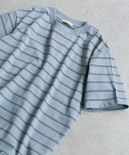 URBAN RESEARCH DOORS（アーバンリサーチドアーズ）の「マルチボーダーショートスリーブTシャツ（Tシャツ/カットソー・メンズ・ホワイト/ネイビー/ブルー/グリーン・40/38）」の11枚目の写真