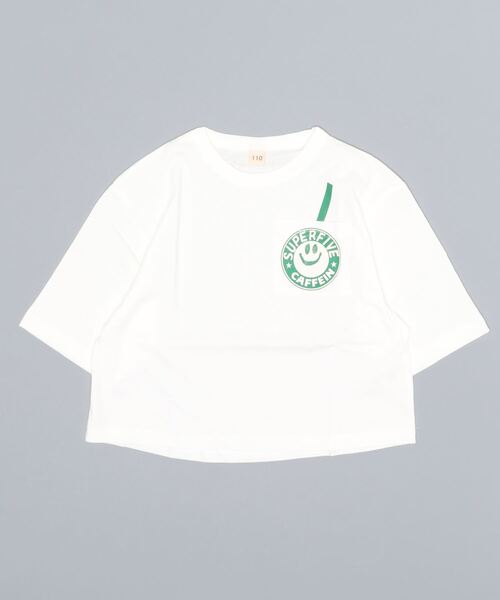 super-5（スーパーファイブ）の「SUPERFIVE/スーパーファイブ　ＢＩＧＴシャツ７分袖（Tシャツ/カットソー・キッズ・ベージュ系その他3/ピンク系その他/ピンク/ホワイト系その他3/ブラック/ブラック系その他2/カーキ/ブラウン/ベージュ系その他2/ベージュ/ベージュ系その他/ベージュ系その他4/ブルー系その他2/ブラック系その他/ブラウン系その他/ピンク系その他3/ブラック系その他3/ホワイト/ブルー系その他3/ホワイト系その他/ミント/ピンク系その他2/ホワイト系その他2/ブラック系その他4・130cm/120cm/100cm/140cm/150cm/110cm）」の5枚目の写真