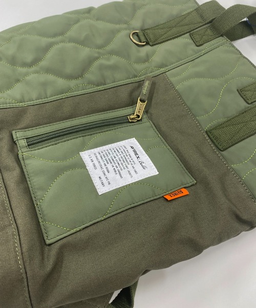 AVIREX（アヴィレックス）の「【直営店限定】2WAY QUILTING DAYPACK/ 2ウェイ キルティングデイパック（バックパック/リュック・レディース・ブラック/オリーブ・FREE）」の5枚目の写真
