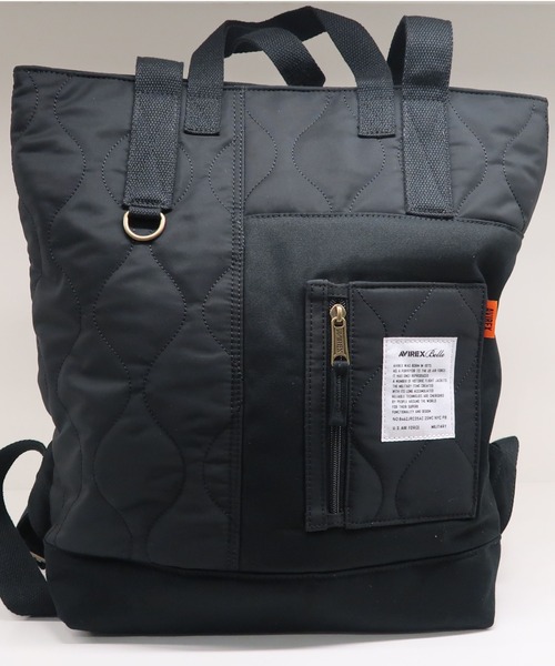 AVIREX（アヴィレックス）の「【直営店限定】2WAY QUILTING DAYPACK/ 2ウェイ キルティングデイパック（バックパック/リュック・レディース・ブラック/オリーブ・FREE）」の10枚目の写真