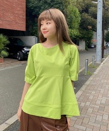 Boat Neck Peplum Tee