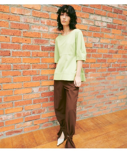 【美品】le ciel bleu/Pearl Tutle Neck Top ル シェル ブルー - LE CIEL BLEU | Big Collar Rib Knit Top