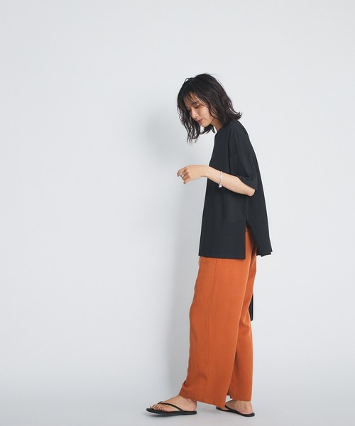 RIVE DROITE（リヴドロワ）の「リラックス感と綺麗見えを叶える美シルエット　ストーンウォッシュリラックスパンツ（その他パンツ・レディース・ブラック/カーキ/オレンジ・38/36）」の22枚目の写真