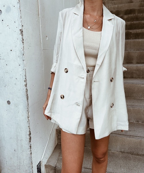 esutoreja(エストレジャ)の「サマーテーラードセットアップ(セットアップ・レディース・パープル/カーキブラウン・S/M)」の16枚目の写真