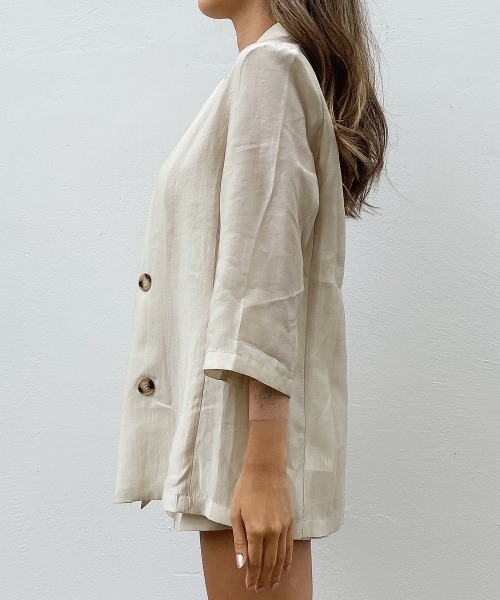 esutoreja(エストレジャ)の「サマーテーラードセットアップ(セットアップ・レディース・パープル/カーキブラウン・S/M)」の21枚目の写真