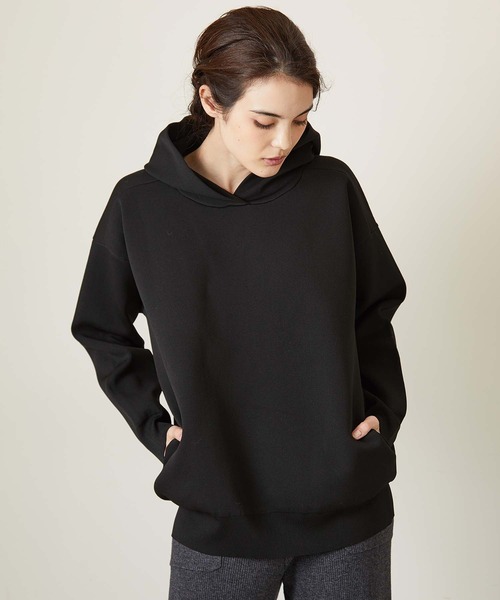 OUVRAGE CLASSE（ウヴラージュクラス）の「セッケツニットパーカー（パーカー・レディース・アイボリー/ブラック/モカ・FREE）」の2枚目の写真