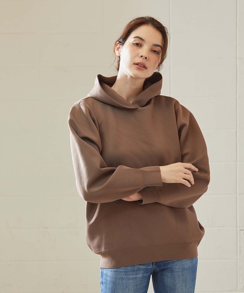 OUVRAGE CLASSE（ウヴラージュクラス）の「セッケツニットパーカー（パーカー・レディース・アイボリー/ブラック/モカ・FREE）」の3枚目の写真