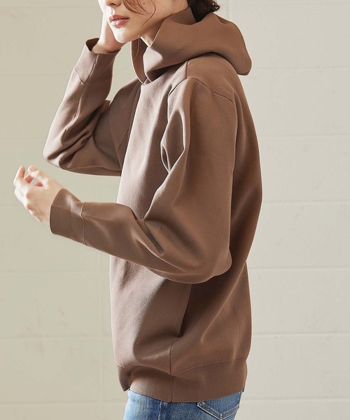 OUVRAGE CLASSE（ウヴラージュクラス）の「セッケツニットパーカー（パーカー・レディース・アイボリー/ブラック/モカ・FREE）」の6枚目の写真