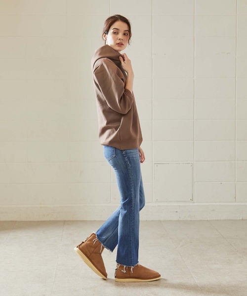 OUVRAGE CLASSE（ウヴラージュクラス）の「セッケツニットパーカー（パーカー・レディース・アイボリー/ブラック/モカ・FREE）」の11枚目の写真