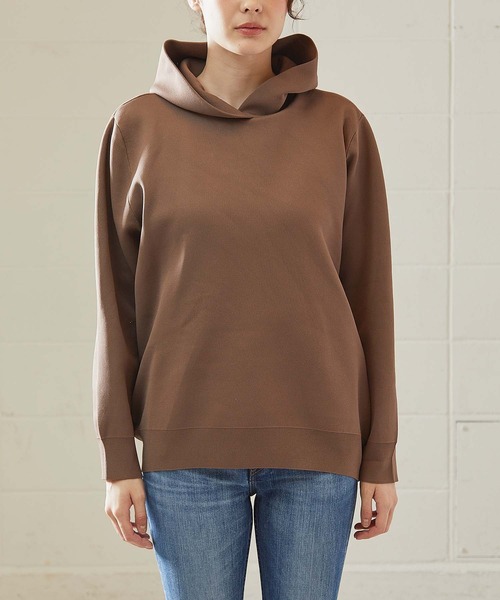 OUVRAGE CLASSE（ウヴラージュクラス）の「セッケツニットパーカー（パーカー・レディース・アイボリー/ブラック/モカ・FREE）」の15枚目の写真