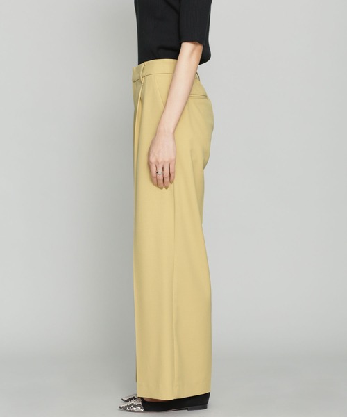 NANO universe（ナノユニバース）の「WEB限定/センタープレスタックワイドパンツ（その他パンツ・レディース・イエロー/チャコール/ベージュ・36/38）」の11枚目の写真