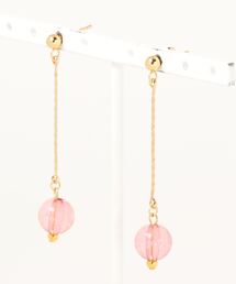 【laule'a】バブルビーズピアス(ピンク)(MA)