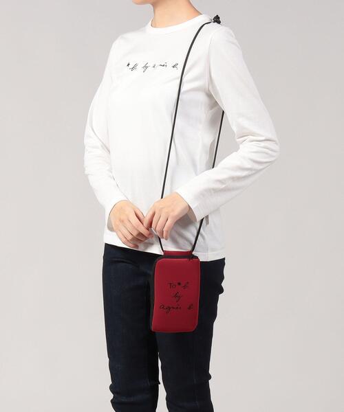 To b. by agnes b.（トゥービーバイアニエスベー）の「WR99 POCHETTE マルチポシェット（エコバッグ/サブバッグ・レディース・レッド・UNI）」の6枚目の写真