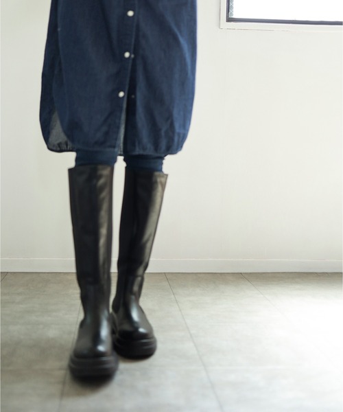 SESTO（セスト）の「タンクソールサイドゴアロングブーツ（ブーツ・レディース・ブラック・LL/S/M/L）」の8枚目の写真