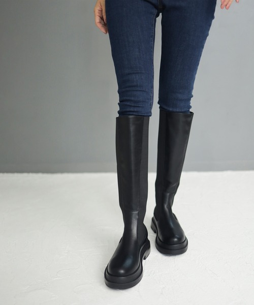 SESTO（セスト）の「タンクソールサイドゴアロングブーツ（ブーツ・レディース・ブラック・LL/S/M/L）」の11枚目の写真