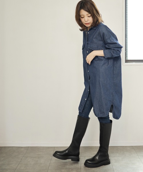 SESTO（セスト）の「タンクソールサイドゴアロングブーツ（ブーツ・レディース・ブラック・LL/S/M/L）」の15枚目の写真