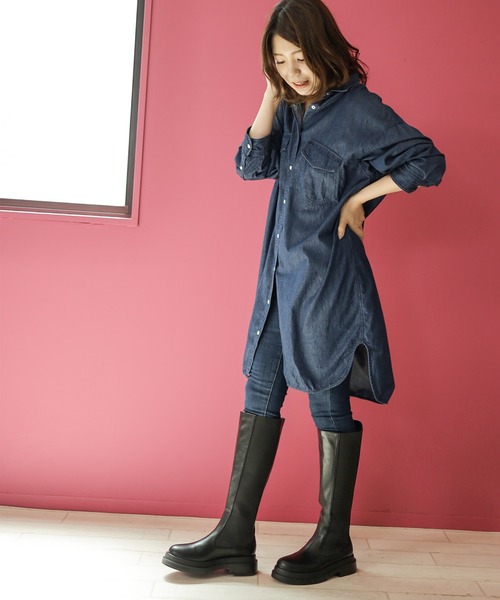 SESTO（セスト）の「タンクソールサイドゴアロングブーツ（ブーツ・レディース・ブラック・LL/S/M/L）」の21枚目の写真