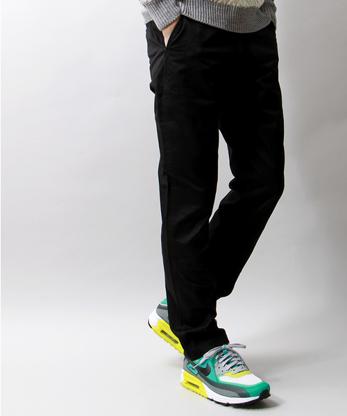 WEGO（ウィゴー）の「WEGO/ウエポンチノパンツ（チノパンツ・メンズ・ブラック/ベージュ/ワイン・LARGE/MEDIUM）」の2枚目の写真