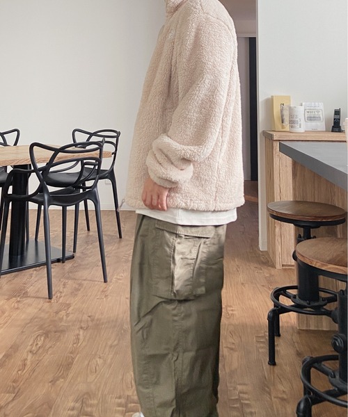 THE NORTH FACE(ザノースフェイス)の「THE NORTH FACE ザ・ノースフェイス / シルキーファーフリース ジップアップジャケット COMFY FLEECE ZIP UP(その他アウター・メンズ・ブラック/カーキ/ライトベージュ・M/L/XL)」の22枚目の写真
