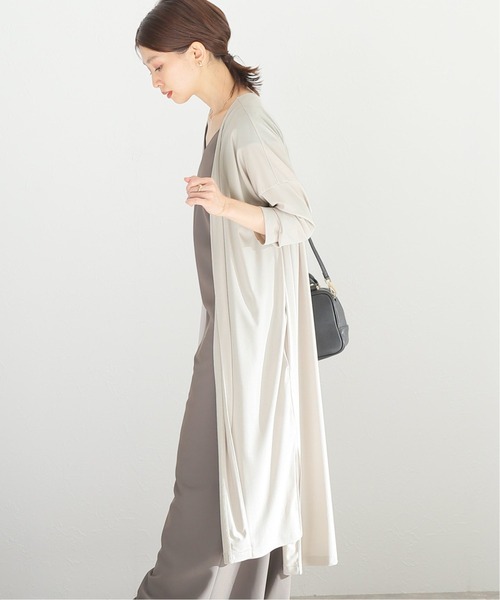 税をsale送料無料 セール スムースサイドスリットロングカーディガン 手洗い可能 カーディガン ボレロ La Totalite ラトータリテ のファッション 全部半額 Ear Org Tr