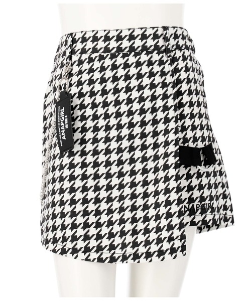 ANAP GiRL(アナップガール)の「チェーン付デザインスカパン(その他パンツ・キッズ・ベージュ/ブラック/ホワイト×ブラック・XS/S/M)」の10枚目の写真