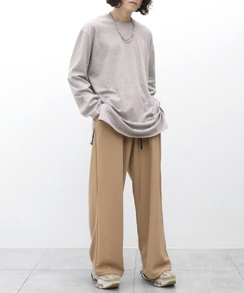 minsobi（ミンソビ）の「イージーワイドパンツ（その他パンツ・メンズ・ブラック/ベージュ・FREE）」の17枚目の写真
