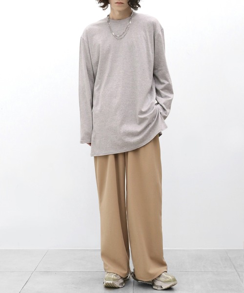 minsobi（ミンソビ）の「イージーワイドパンツ（その他パンツ・メンズ・ブラック/ベージュ・FREE）」の6枚目の写真