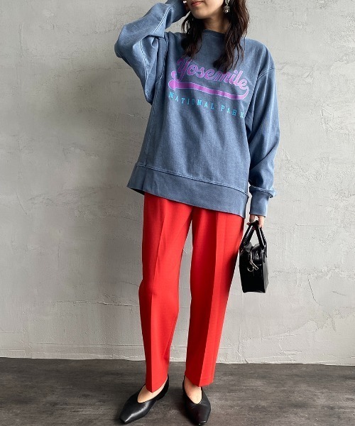 SCREEN STARS（スクリーンスターズ）の「[SCREEN STARS/スクリーンスターズ] 別注カレッジロゴピグメントロングスリーブTシャツ（Tシャツ/カットソー・レディース・ライトグレー/ブラック/ベージュ/ブルー/グリーン・M/L）」の16枚目の写真