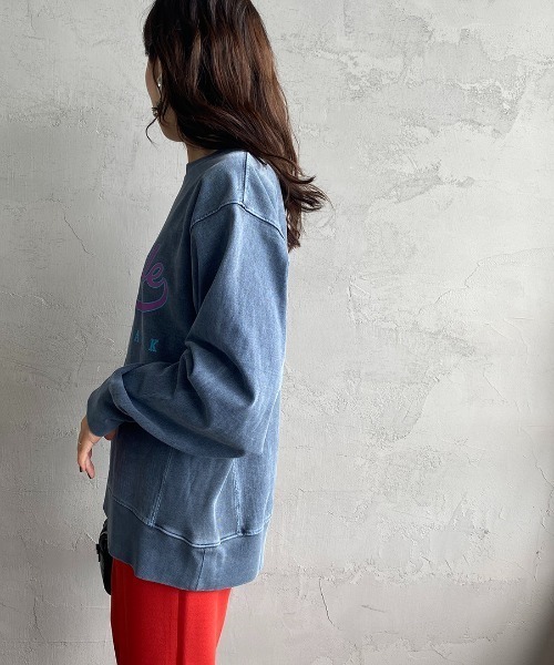 SCREEN STARS（スクリーンスターズ）の「[SCREEN STARS/スクリーンスターズ] 別注カレッジロゴピグメントロングスリーブTシャツ（Tシャツ/カットソー・レディース・ライトグレー/ブラック/ベージュ/ブルー/グリーン・M/L）」の15枚目の写真