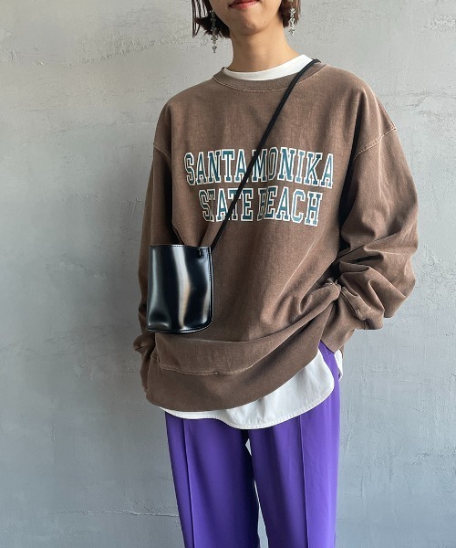 SCREEN STARS（スクリーンスターズ）の「[SCREEN STARS/スクリーンスターズ] 別注カレッジロゴピグメントロングスリーブTシャツ（Tシャツ/カットソー・レディース・ライトグレー/ブラック/ベージュ/ブルー/グリーン・M/L）」の13枚目の写真