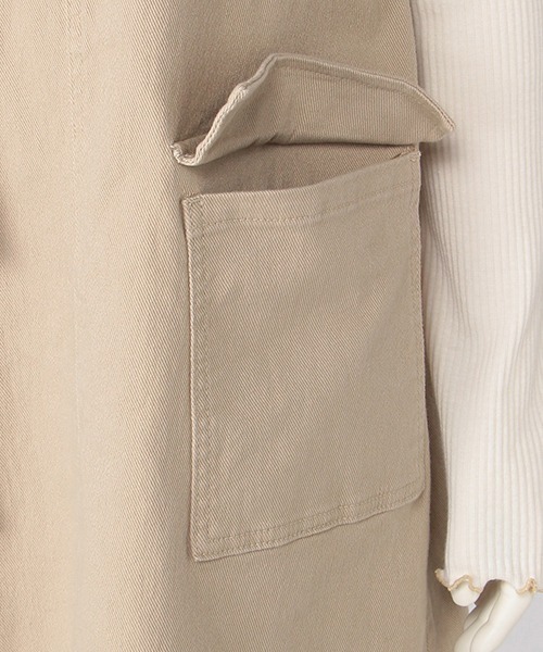 Lycee mine（リセマイン）の「Aラインジャンスカ（ジャンパースカート・キッズ・ブルー/ベージュ・S/M）」の9枚目の写真