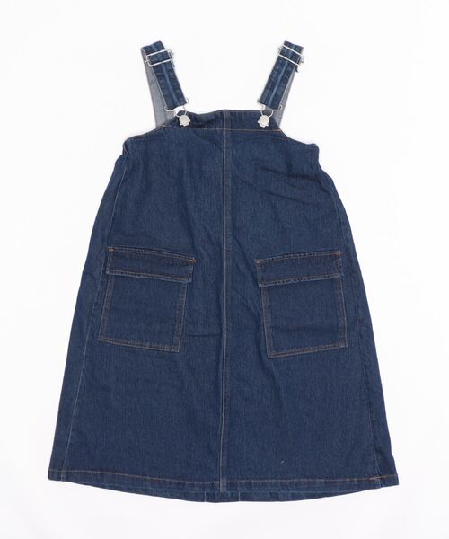 Lycee mine（リセマイン）の「Aラインジャンスカ（ジャンパースカート・キッズ・ブルー/ベージュ・S/M）」の13枚目の写真