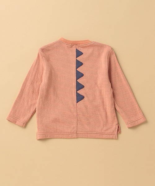 kladskap（クレードスコープ）の「恐竜アップリケ接結長袖Tシャツ（Tシャツ/カットソー・キッズ・ダークオレンジ/ブルーグリーン/ネイビー・110cm/130cm/90cm/100cm/120cm/80ｃｍ）」の6枚目の写真