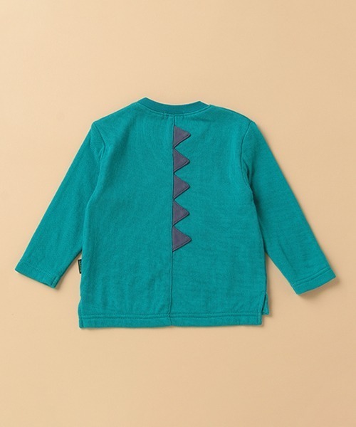 kladskap（クレードスコープ）の「恐竜アップリケ接結長袖Tシャツ（Tシャツ/カットソー・キッズ・ダークオレンジ/ブルーグリーン/ネイビー・110cm/130cm/90cm/100cm/120cm/80ｃｍ）」の7枚目の写真