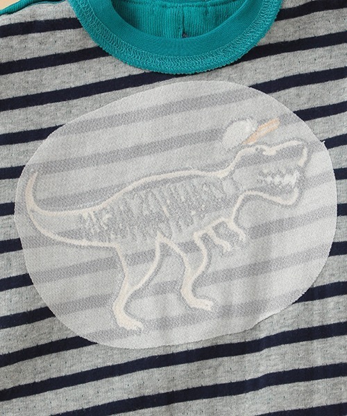 kladskap（クレードスコープ）の「恐竜アップリケ接結長袖Tシャツ（Tシャツ/カットソー・キッズ・ダークオレンジ/ブルーグリーン/ネイビー・110cm/130cm/90cm/100cm/120cm/80ｃｍ）」の11枚目の写真