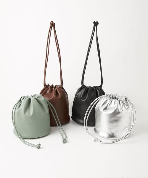 Laugoa（ラウゴア）の「【別注】＜Laugoa(ラウゴア)＞ドロスト バッグ（ショルダーバッグ・レディース・ブラック/シルバー/モカ/ケリー・FREE）」の11枚目の写真