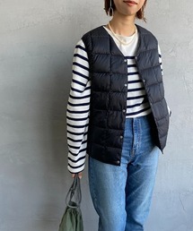 【WEB限定】[TAION/タイオン] Vネック インナーダウンベスト