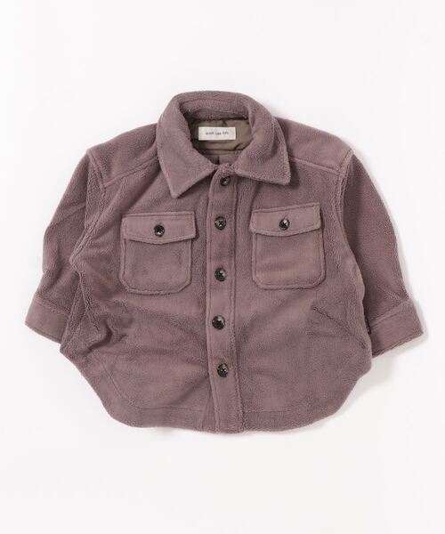 quoti use fith（クゥオティ　ユース　フィス）の「イージーウォーム 長袖 オーバーシャツ（シャツ/ブラウス・キッズ・ブルー/ブラウン/アイボリー/チャコールグレー・100/90/110/130/120/80）」の5枚目の写真