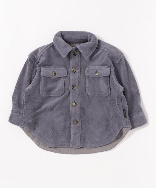 quoti use fith（クゥオティ　ユース　フィス）の「イージーウォーム 長袖 オーバーシャツ（シャツ/ブラウス・キッズ・ブルー/ブラウン/アイボリー/チャコールグレー・100/90/110/130/120/80）」の6枚目の写真