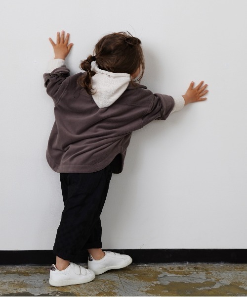 quoti use fith（クゥオティ　ユース　フィス）の「イージーウォーム 長袖 オーバーシャツ（シャツ/ブラウス・キッズ・ブルー/ブラウン/アイボリー/チャコールグレー・100/90/110/130/120/80）」の7枚目の写真