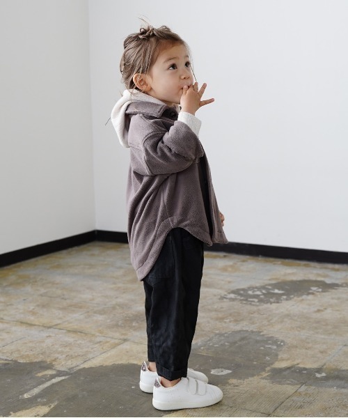 quoti use fith（クゥオティ　ユース　フィス）の「イージーウォーム 長袖 オーバーシャツ（シャツ/ブラウス・キッズ・ブルー/ブラウン/アイボリー/チャコールグレー・100/90/110/130/120/80）」の8枚目の写真