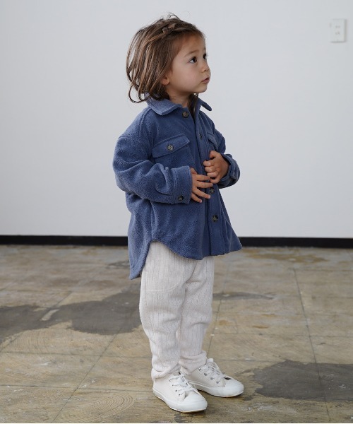 quoti use fith（クゥオティ　ユース　フィス）の「イージーウォーム 長袖 オーバーシャツ（シャツ/ブラウス・キッズ・ブルー/ブラウン/アイボリー/チャコールグレー・100/90/110/130/120/80）」の12枚目の写真