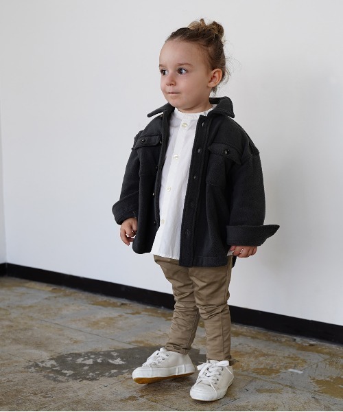 quoti use fith（クゥオティ　ユース　フィス）の「イージーウォーム 長袖 オーバーシャツ（シャツ/ブラウス・キッズ・ブルー/ブラウン/アイボリー/チャコールグレー・100/90/110/130/120/80）」の15枚目の写真