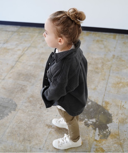 quoti use fith（クゥオティ　ユース　フィス）の「イージーウォーム 長袖 オーバーシャツ（シャツ/ブラウス・キッズ・ブルー/ブラウン/アイボリー/チャコールグレー・100/90/110/130/120/80）」の16枚目の写真
