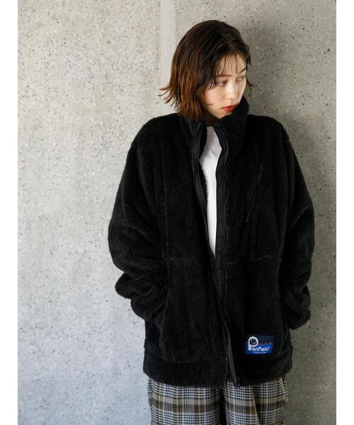 koe（コエ）の「Penfieldシャギーボアスタンドブルゾン*（ブルゾン・レディース・ブラウン/ブラック/A・L/M）」の6枚目の写真